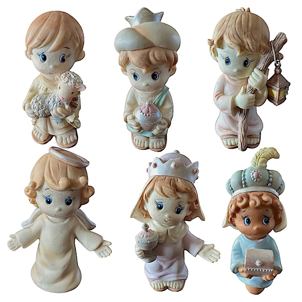 MEMBERS MARK Children’s Nativity Set Figures (set of 6) Hand Painted Christmas